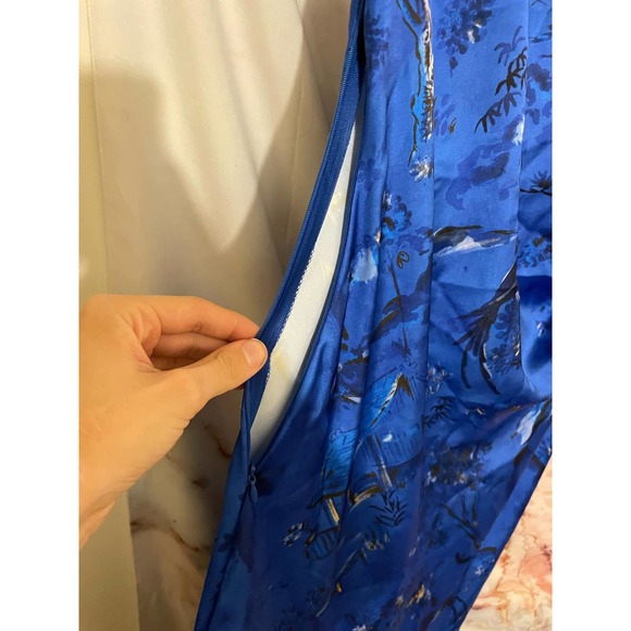 SOLD NWT ZARA Satin Effect Maxi Dress - Picture 8 of 10